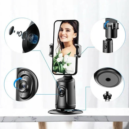 "EchoSmart" 360° tracking camera stick