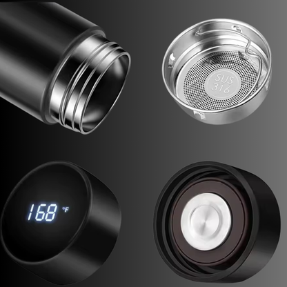 Smart thermal bottle with temperature display