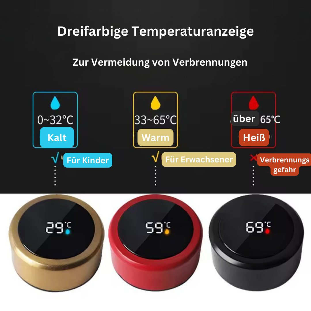 Smart thermal bottle with temperature display