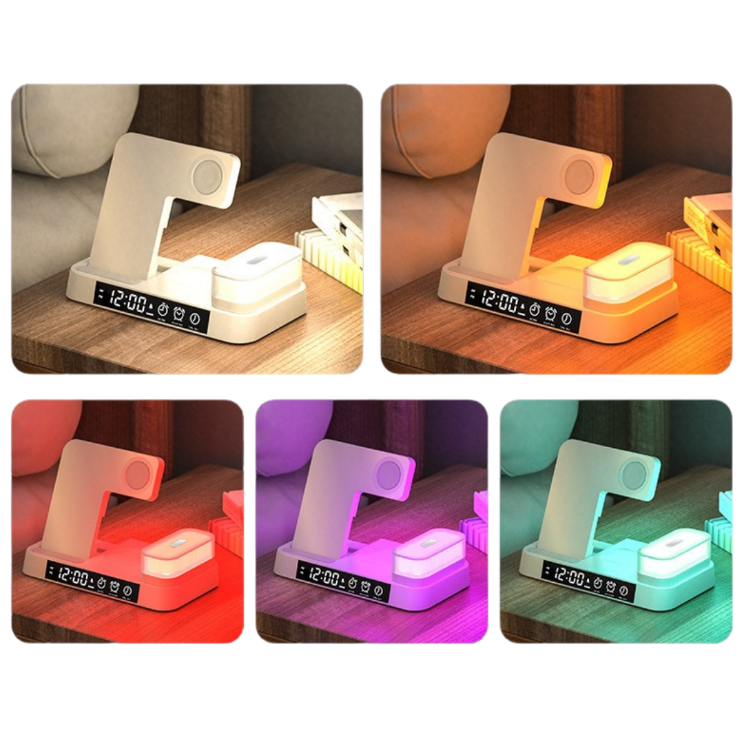 3-in-1 Alarm Clock, Charging Station & Night Light