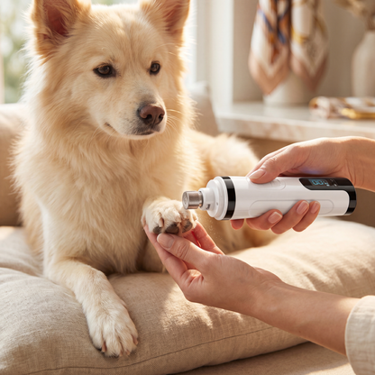 Electric claw trimmer with LED light for dogs and cats