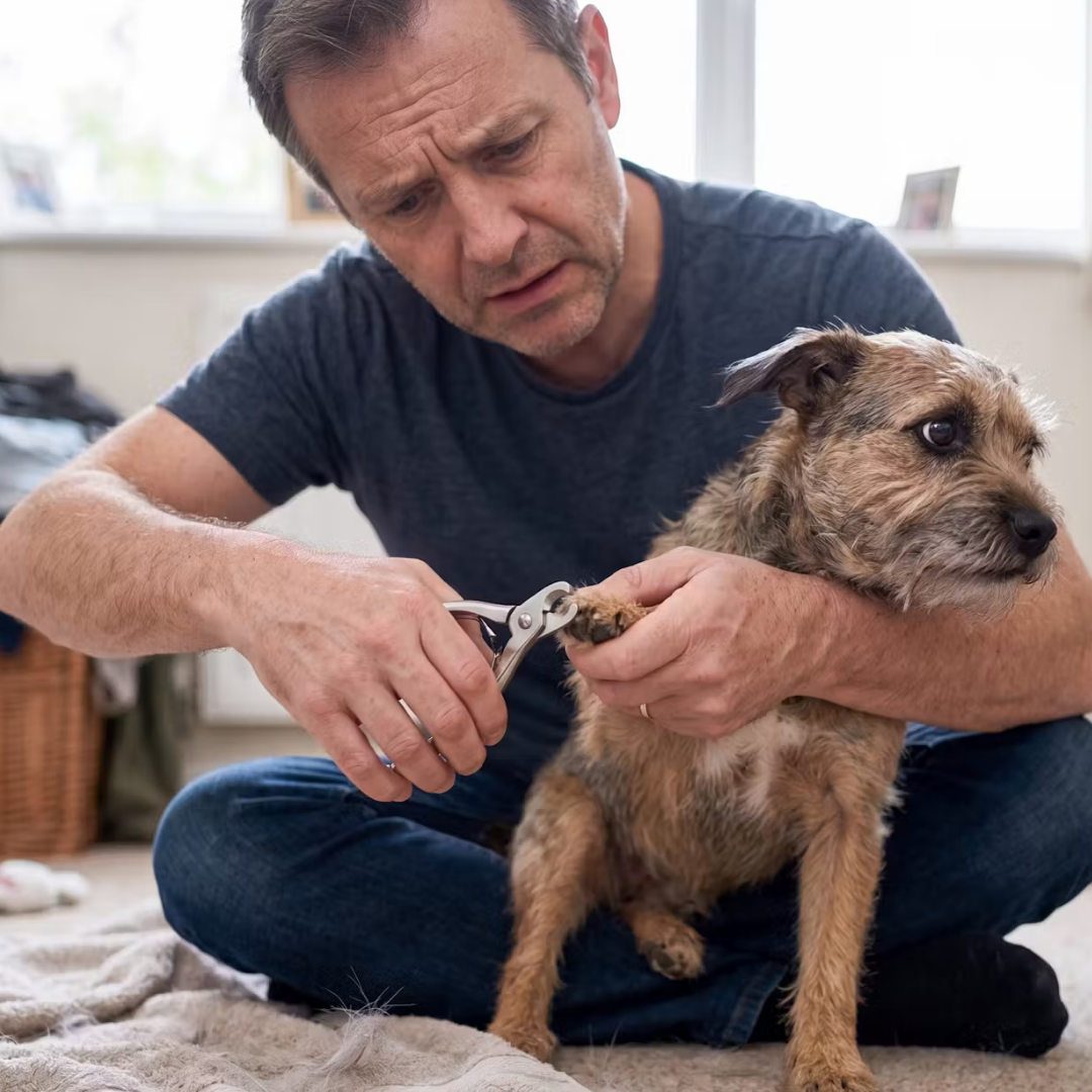 Electric claw trimmer with LED light for dogs and cats