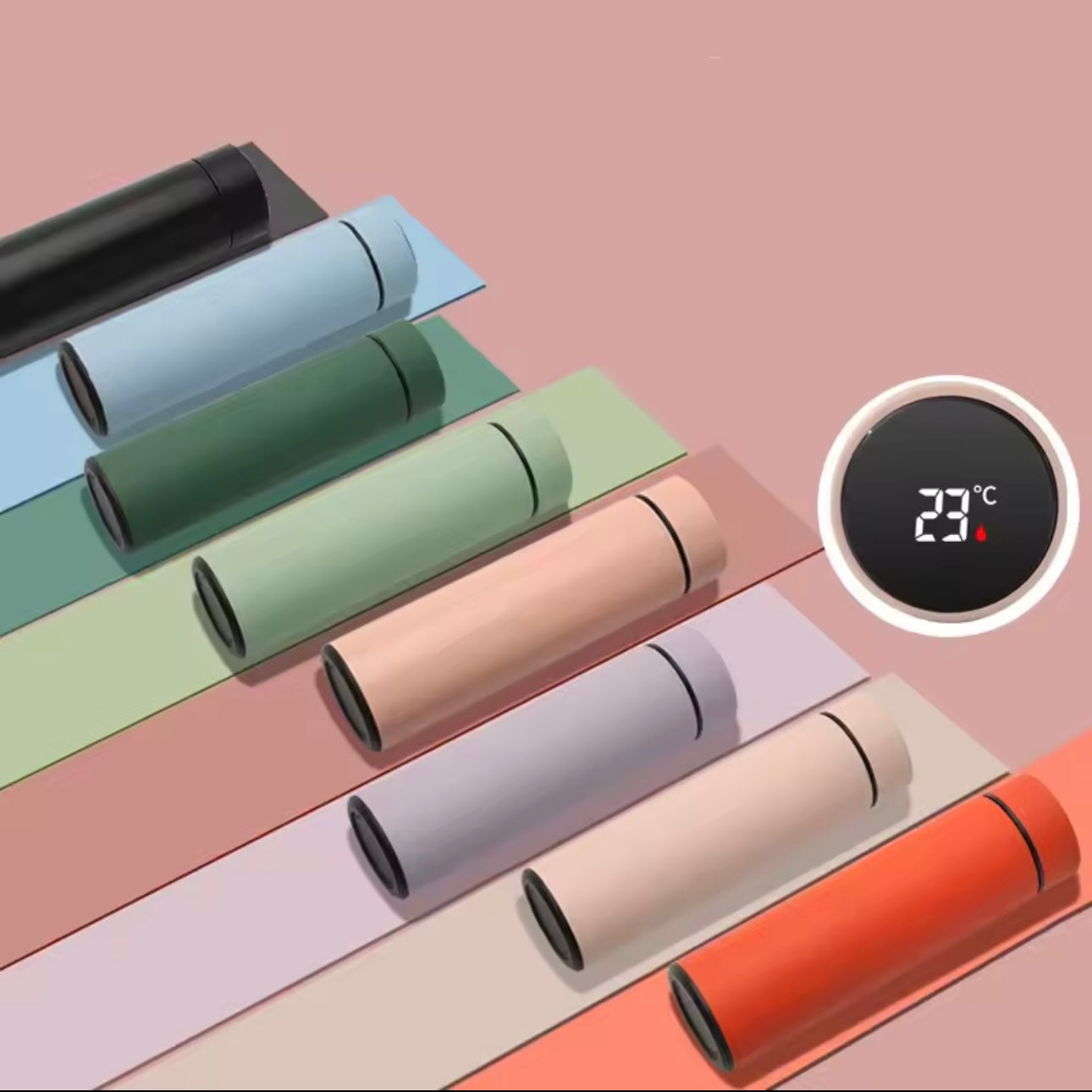 Smart thermal bottle with temperature display