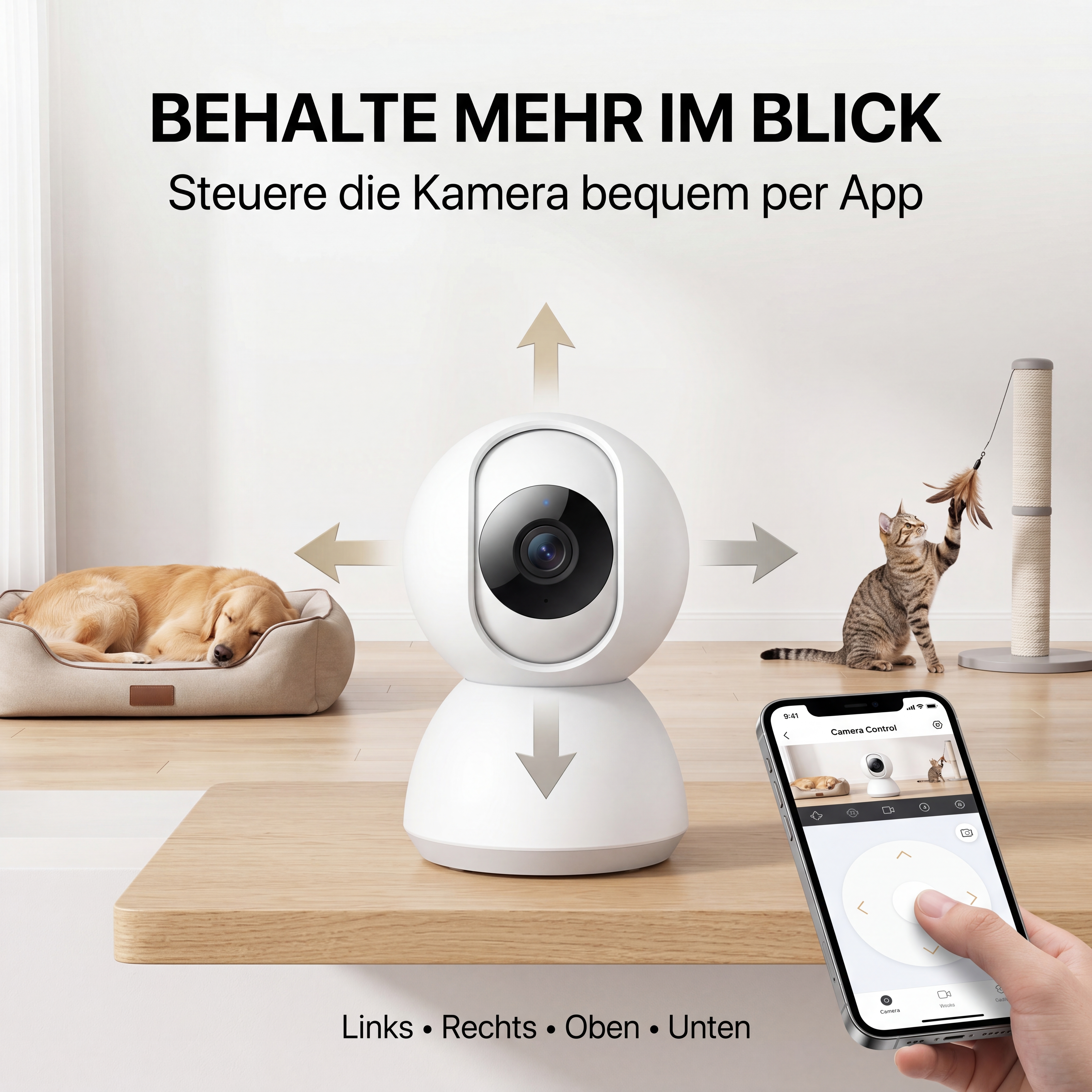 Echooria™ PetWatch Pro - Smart Wi-Fi Dog Camera with Night Vision & App Control