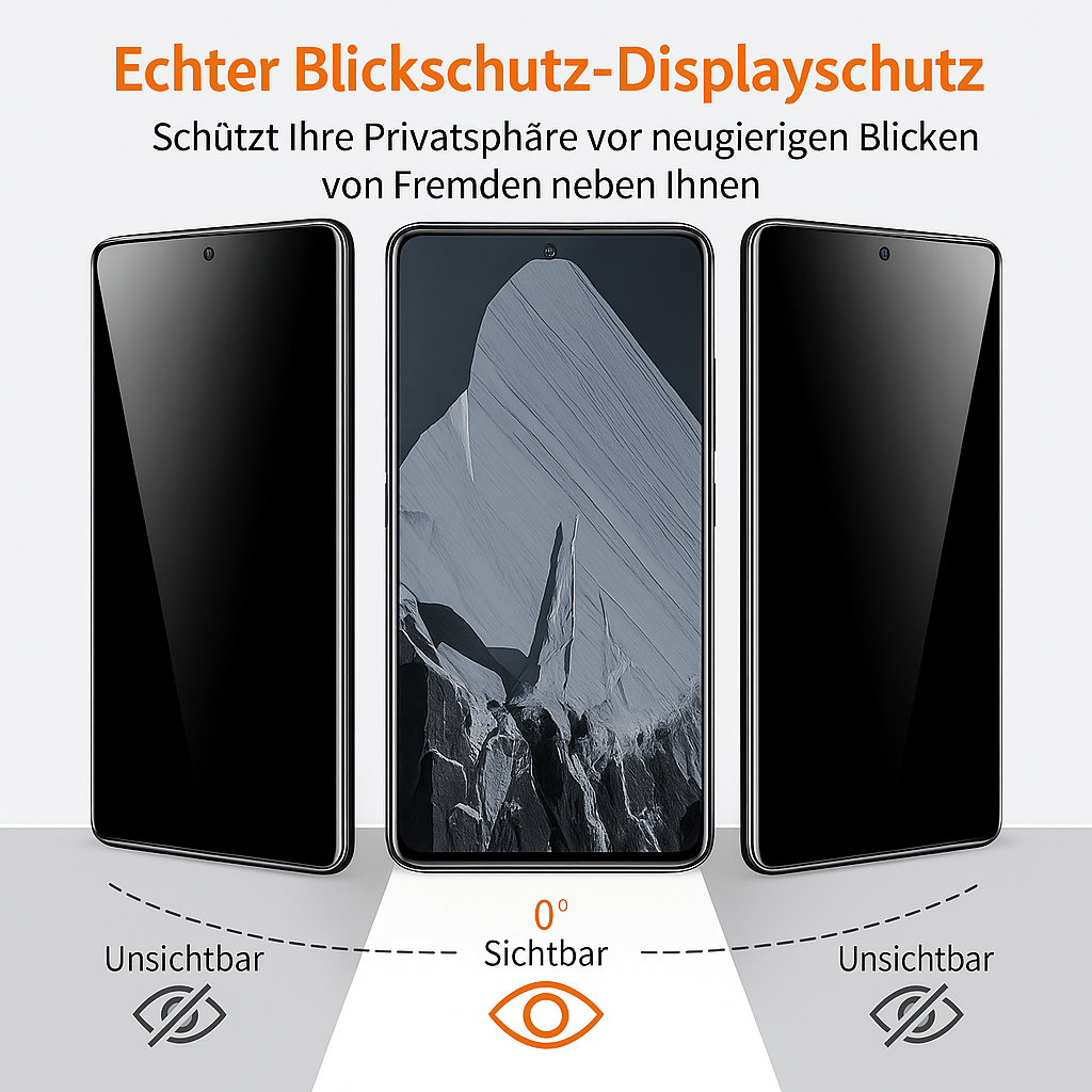 Google tempered glass screen protector with privacy screen (4 pcs.)