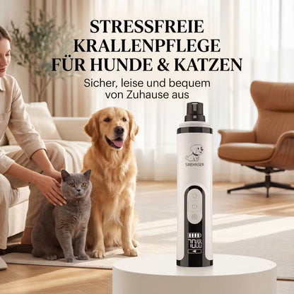 Electric claw trimmer with LED light for dogs and cats