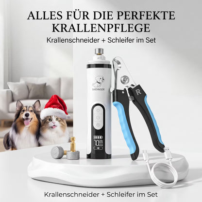 Electric claw trimmer with LED light for dogs and cats