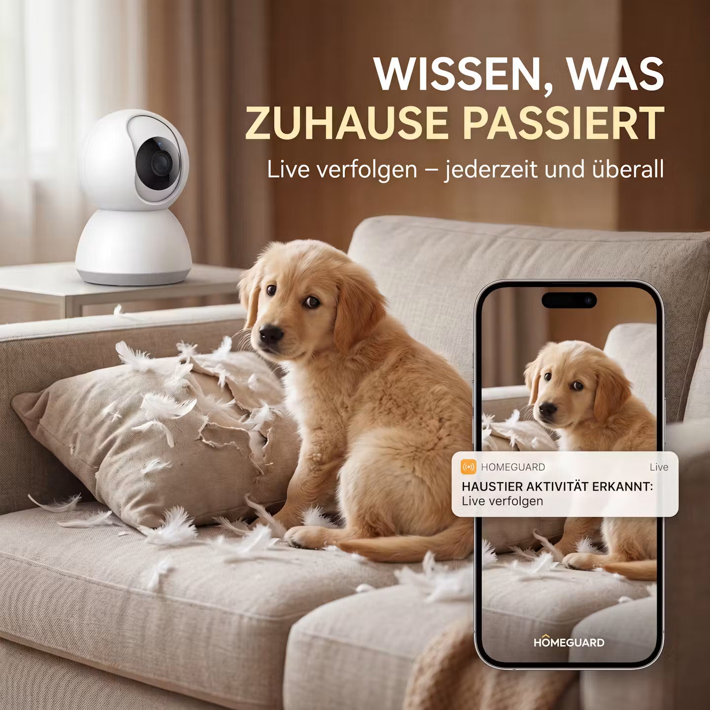 Echooria™ PetWatch Pro - Smart Wi-Fi Dog Camera with Night Vision & App Control