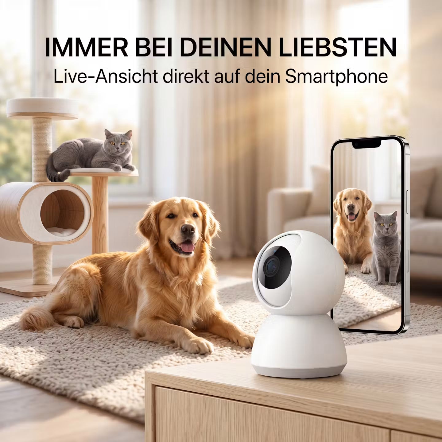 Echooria™ PetWatch Pro - Smart Wi-Fi Dog Camera with Night Vision & App Control