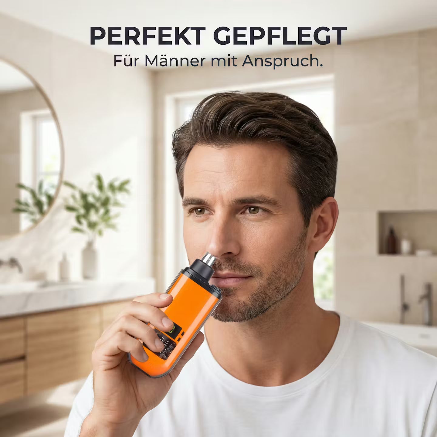 Nose hair trimmer with digital display