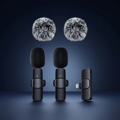 Wireless mini clip-on microphone for IOS & Android