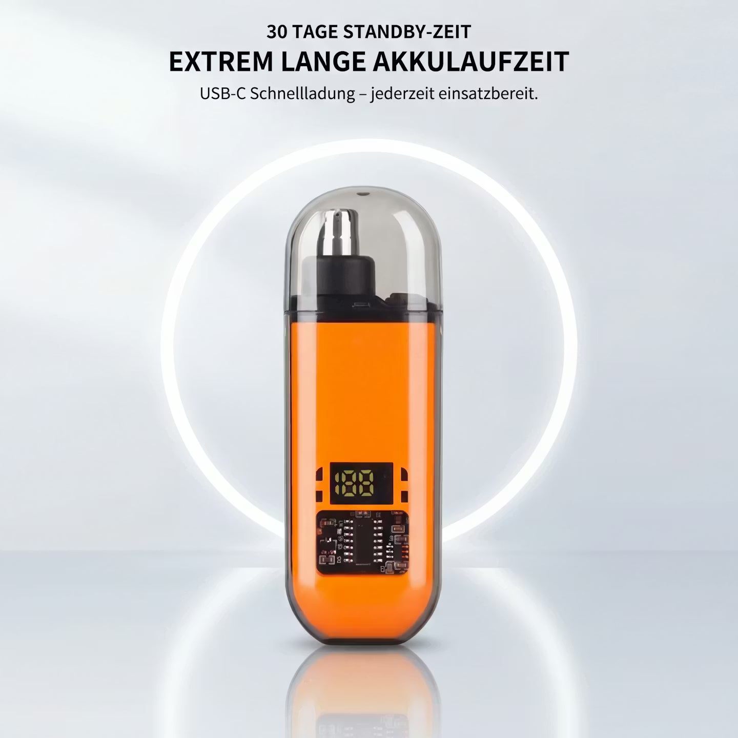Nose hair trimmer with digital display