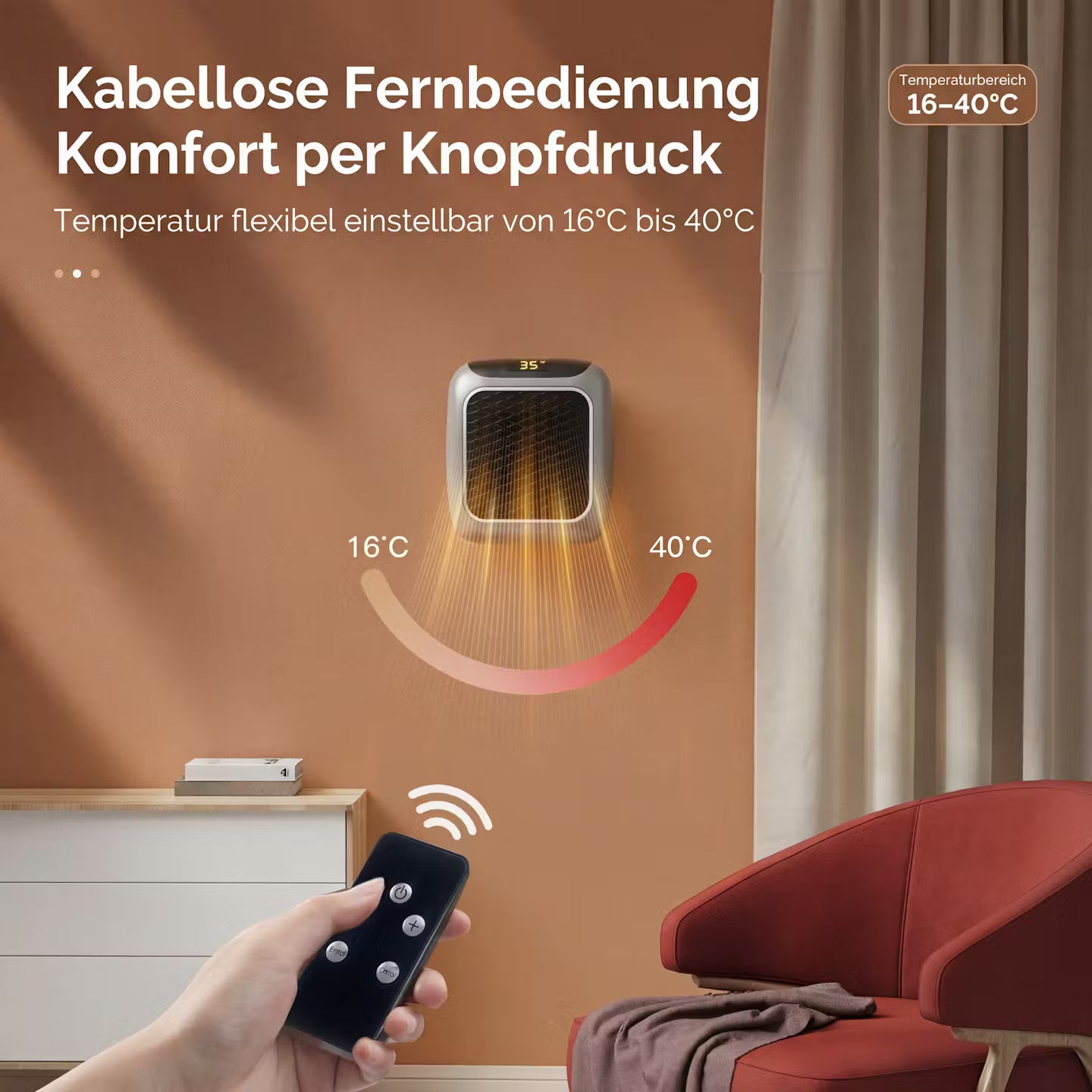 MiniHeat Pro wall fan heater