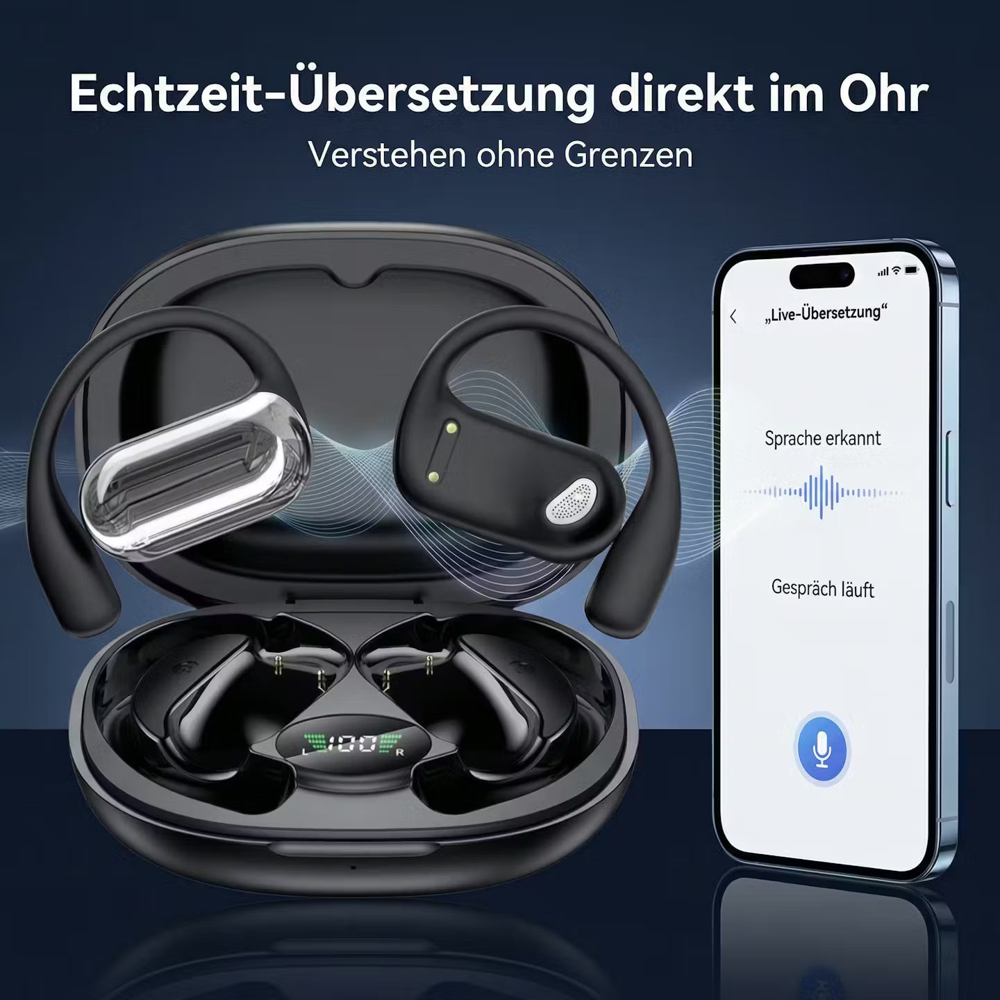 Real-time translator headphones with AI voice assistance