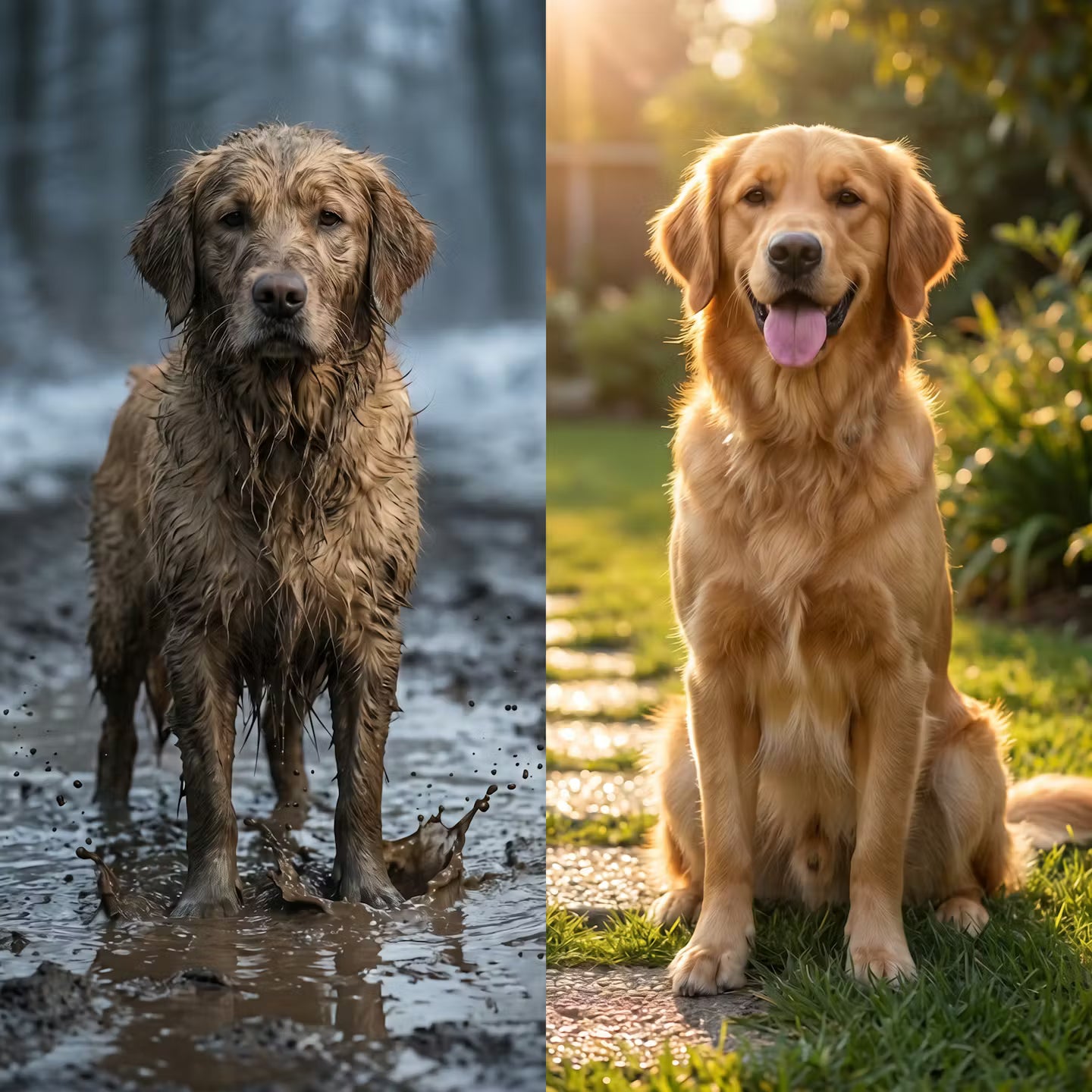 2-in-1 dog shower with shampoo dispenser