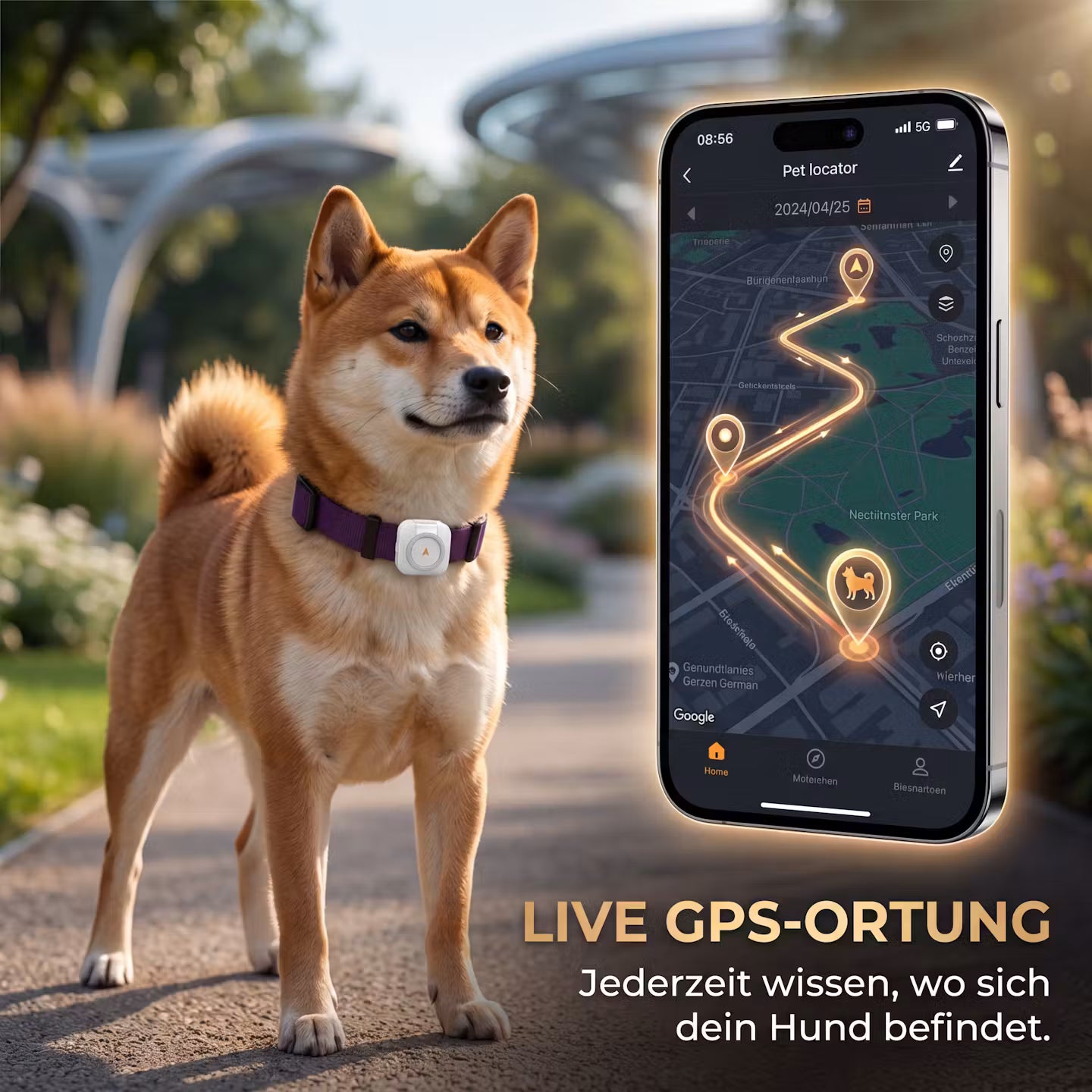 GPS tracker collar for dogs & cats