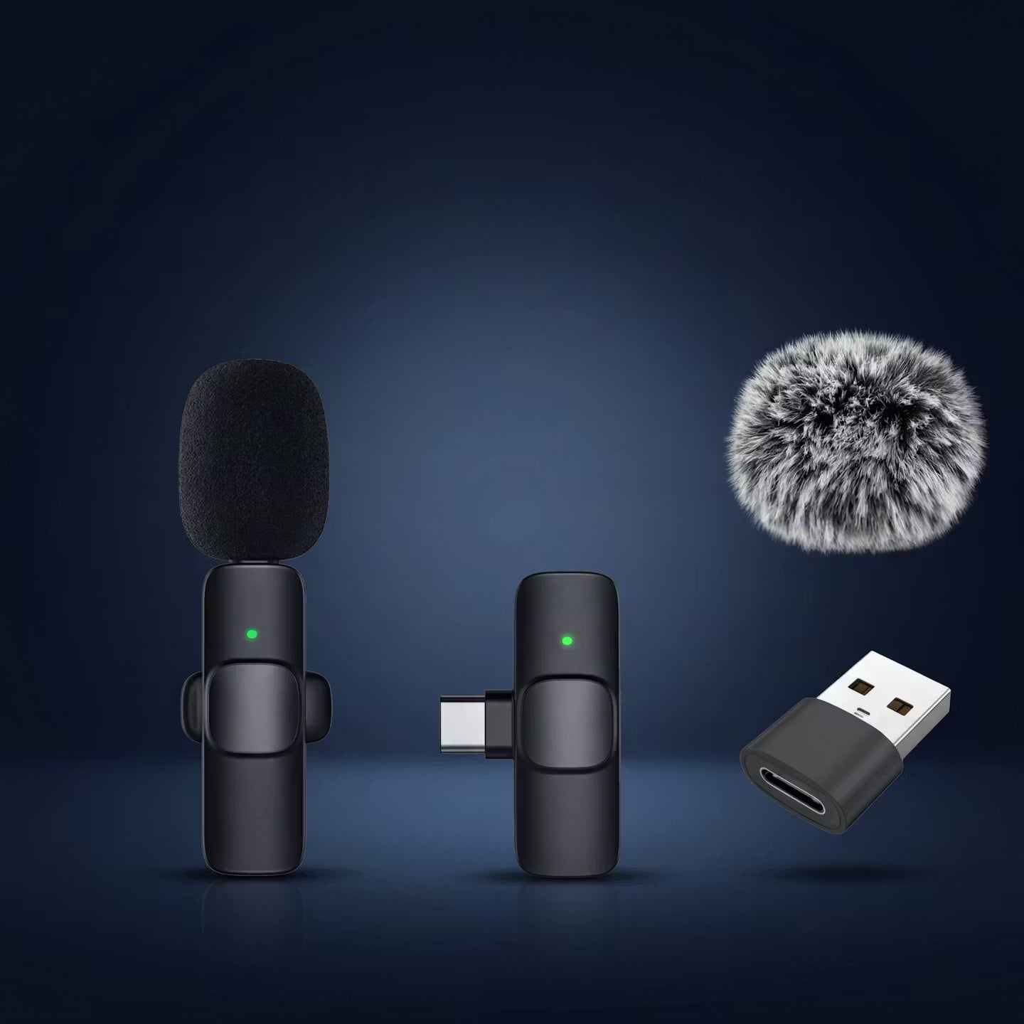 Wireless mini clip-on microphone for IOS & Android