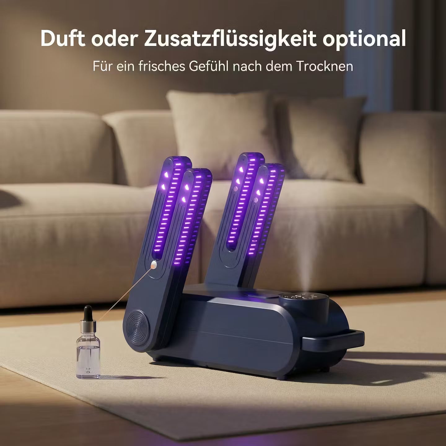 Foldable shoe  & boot dryer with UV sterilization & timer