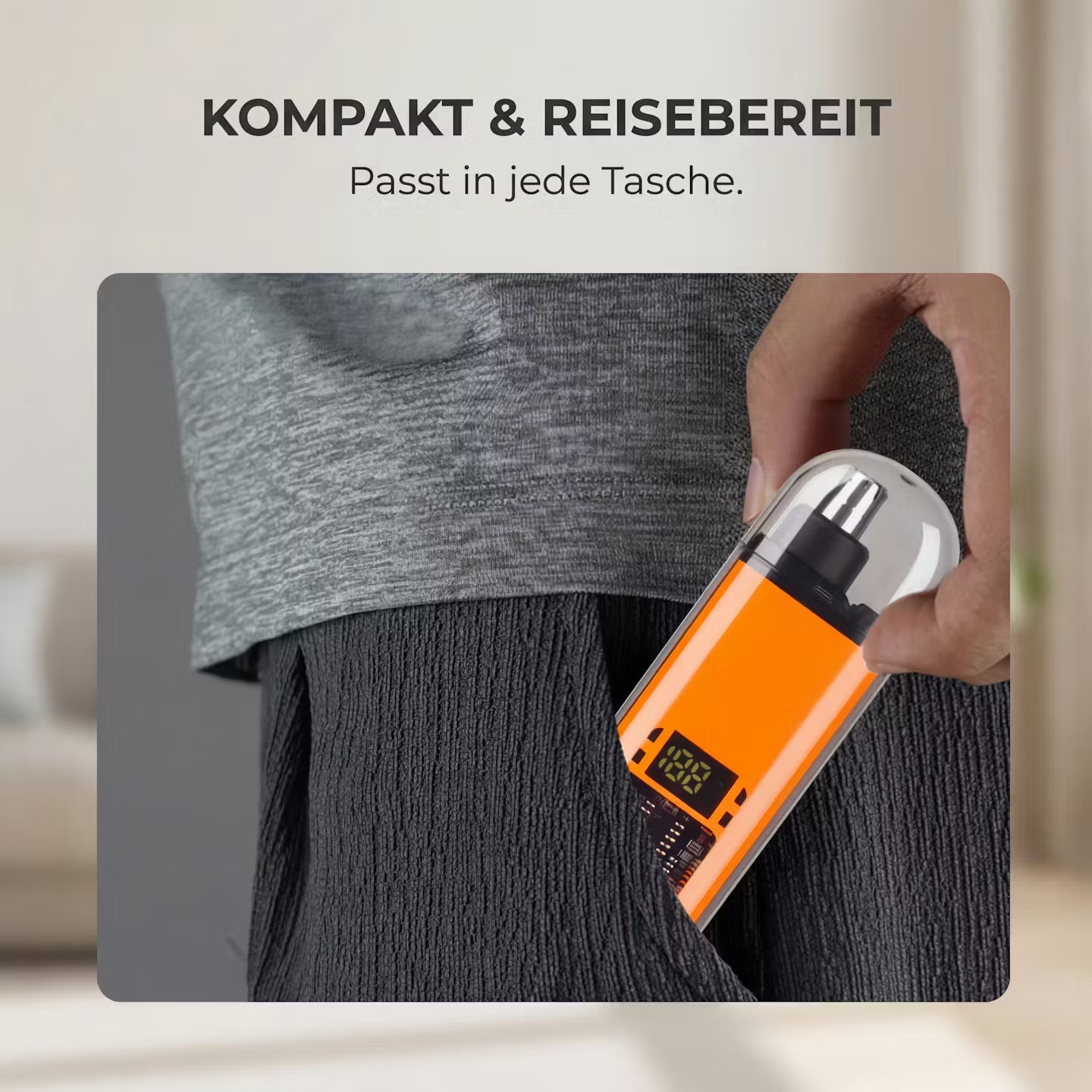 Nose hair trimmer with digital display