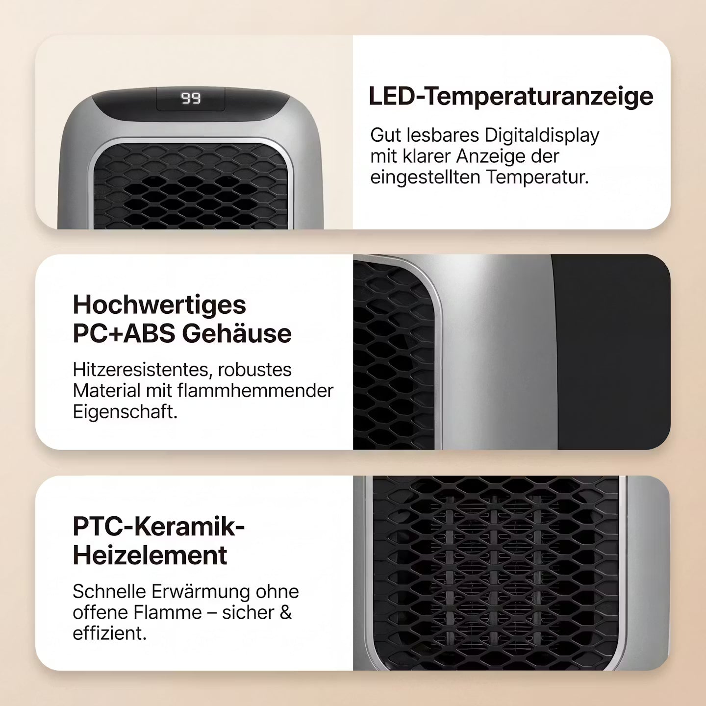 MiniHeat Pro wall fan heater