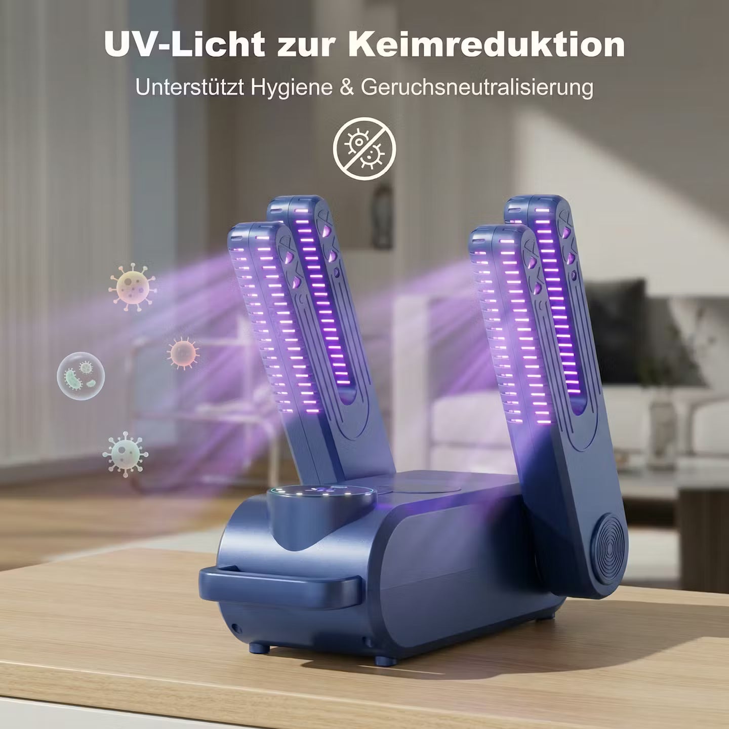 Foldable shoe  & boot dryer with UV sterilization & timer