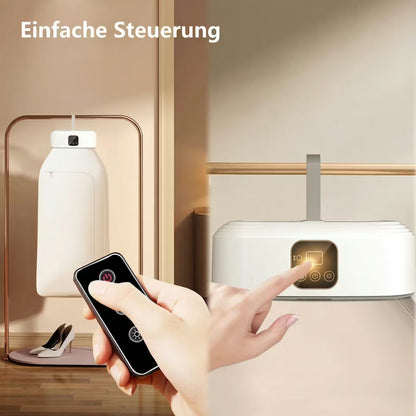 Portable tumble dryer with UV sterilization