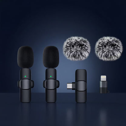 Wireless mini clip-on microphone for IOS & Android