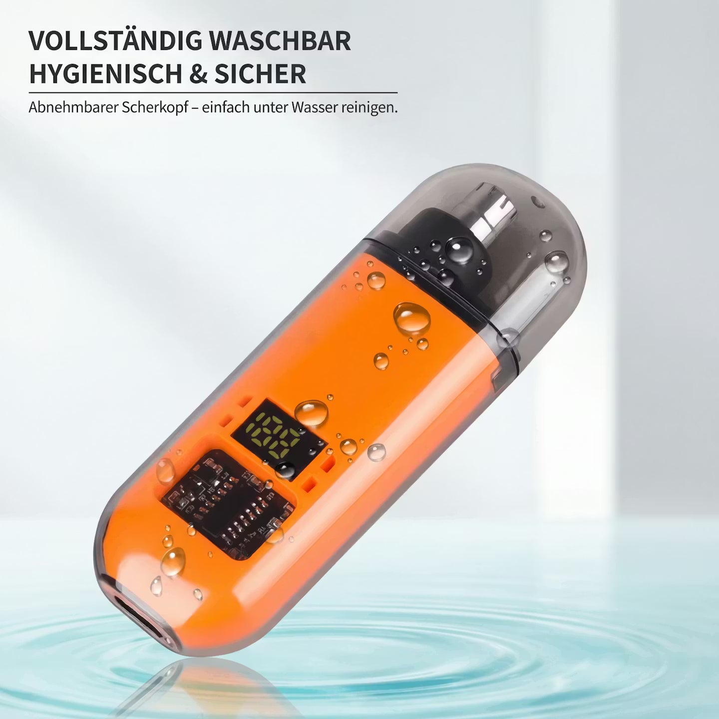 Nose hair trimmer with digital display