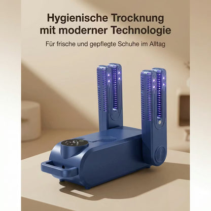 Foldable shoe  & boot dryer with UV sterilization & timer