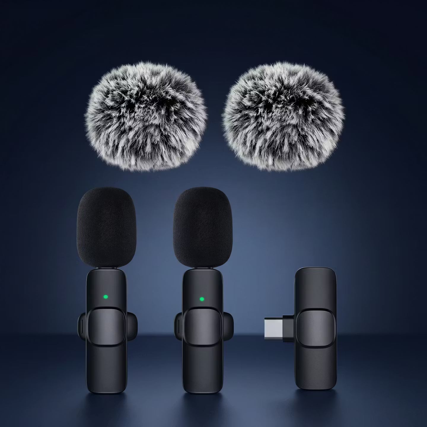 Wireless mini clip-on microphone for IOS & Android