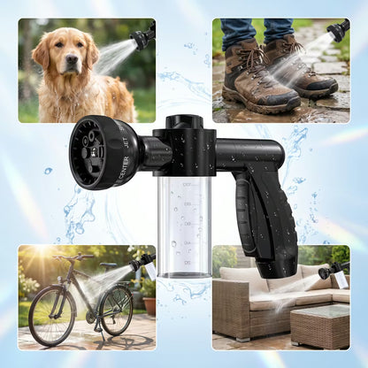 2-in-1 dog shower with shampoo dispenser