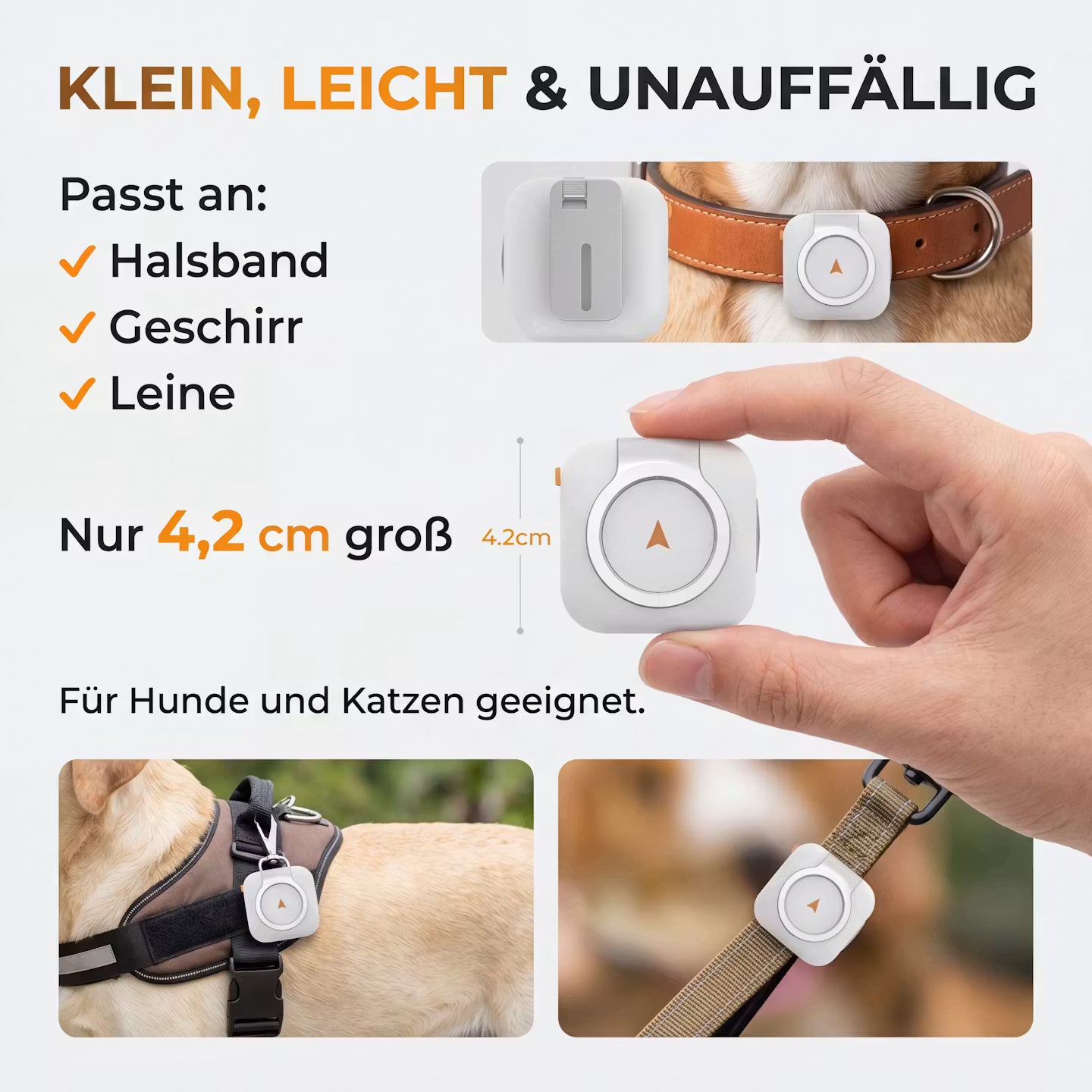 GPS tracker collar for dogs & cats